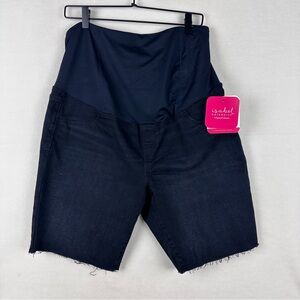 Isabel Maternity Bermuda Shorts Women’s Size 14 & 16 Dark Wash Stretch Pull On